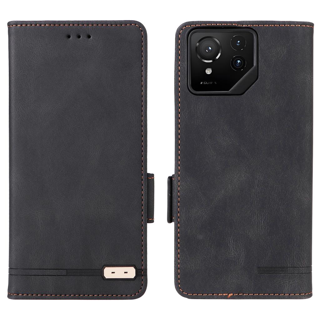 For Asus ROG Phone 9 5G Case Leather Wallet Flip Phone Cover with Hardware Decor