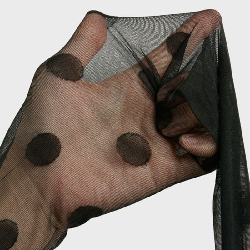 HUGDAY [10 Denier] Strumpfhose mit großen Punkten