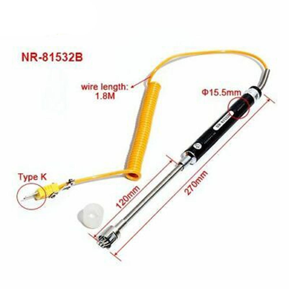 Für Thermometer 81531, K-Typ Thermoelement Temperaturfühler Sensor 500°C
