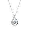 925 Sterling Silver Zircon Woman Necklace Shiny Charm Geometric Shape Pendant Choker Birthday Party Gift Exquisite Jewelry