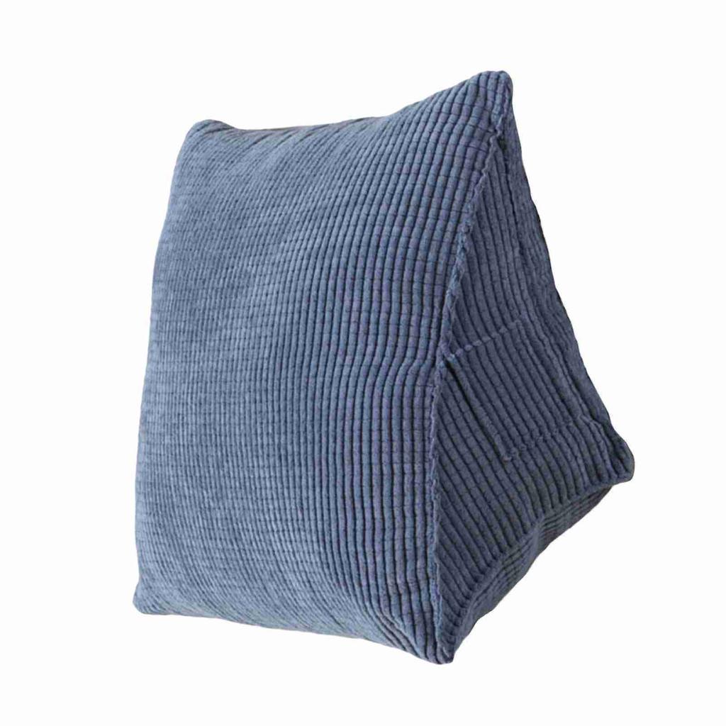 Dreieckiges Lesekissen mit Reißverschlusstasche, dreieckiges Keilkissen, kleines Rückenstützkissen