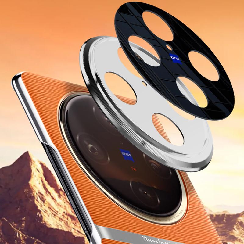 

For vivo X100 Pro 5G Case Shockproof Acrylic+PC+PU Leather Phone Shell Orange