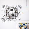 Removable 3D Football Cracked Wall Art Sticker Kid Boy Bedroom Decal Home Decor KTY