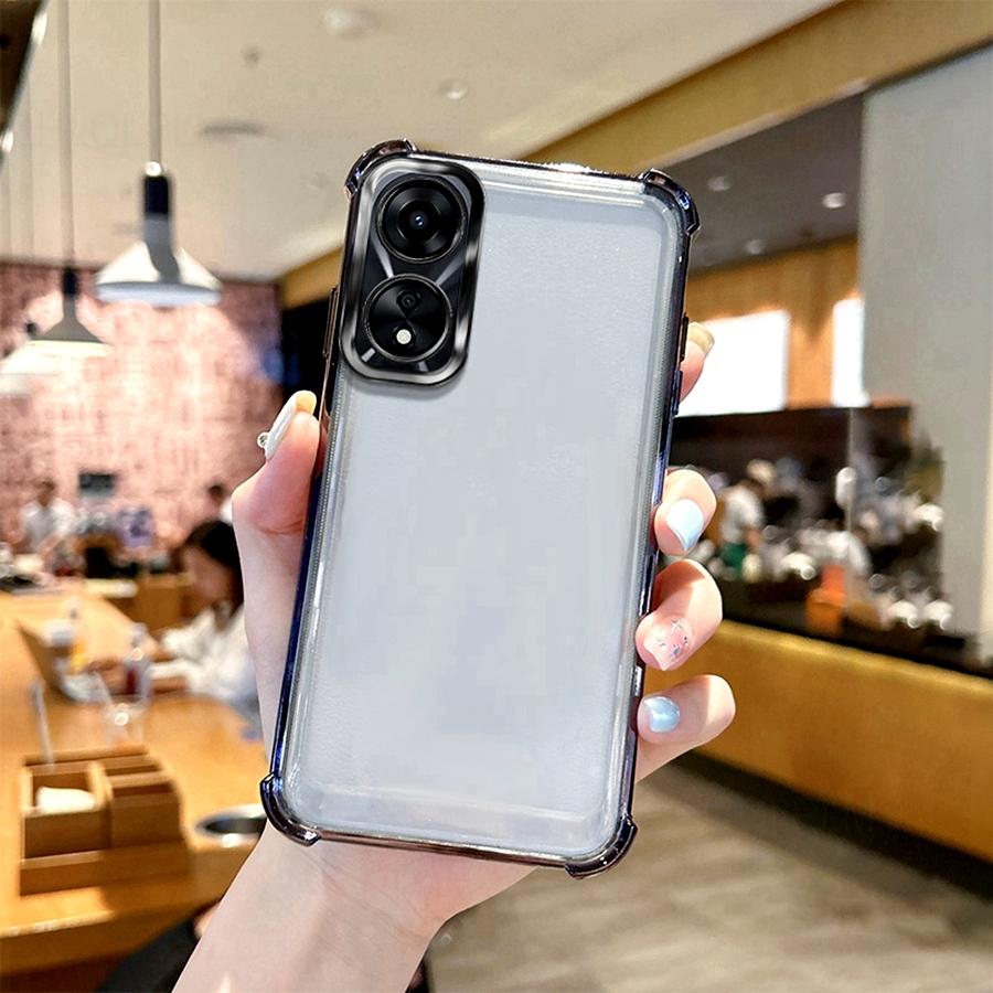Stoßfeste Linsenhülle für OPPO A98 5G A79 A31 A38 A18 A53 A15 A76 A96 A52 A72 A57 A77 A78 A16 A17 A74 A54 Beschichtete Silikonhülle