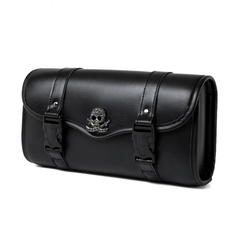 Motorcycle Tank Bag Scooter ATV Ride Gear Storage Waterproof Bike Side Mount Pouch European Punk Style