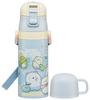 Skater Children's Water Bottle, 2-Way, 420ml (Direct Drinking) or 350ml (Cup Drinking), Sumikkogurashi Polar Bear Hometown Design, Small Capacity,