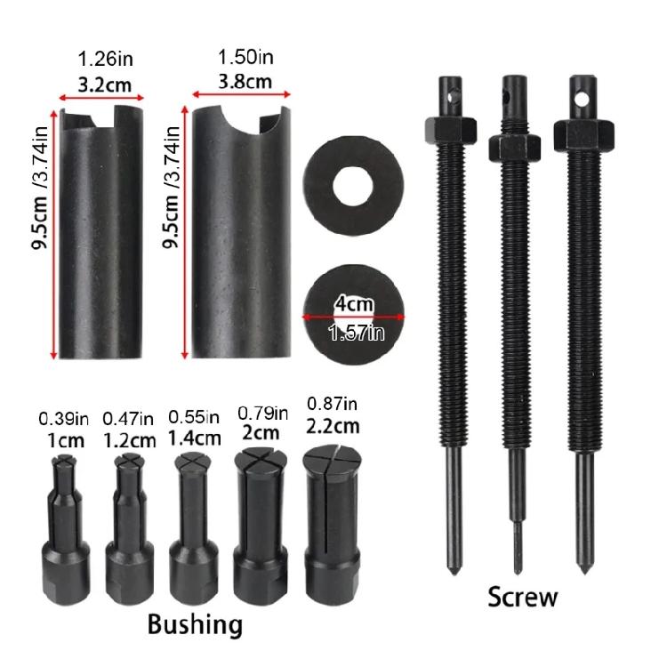 Easy To Use Motorcycle Bearing Puller Removal Tool Kit 9-23mm Diameter Suitable for DIY Enthusiasts & Repair Technicians