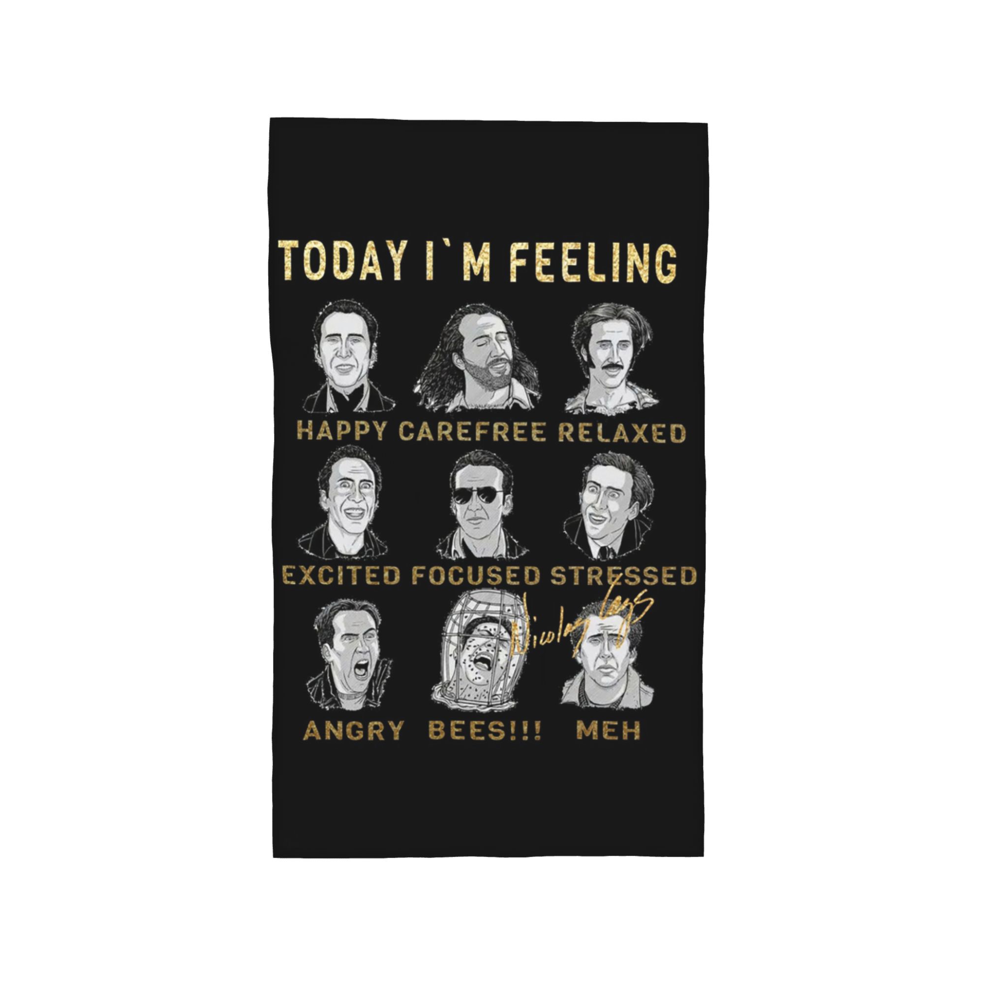 

Merry Christmas St Nicolas Cage Soft Face Towel Quick Dry Pool Bath Cotton Towels Absorbent Quick W30*H60(CM)