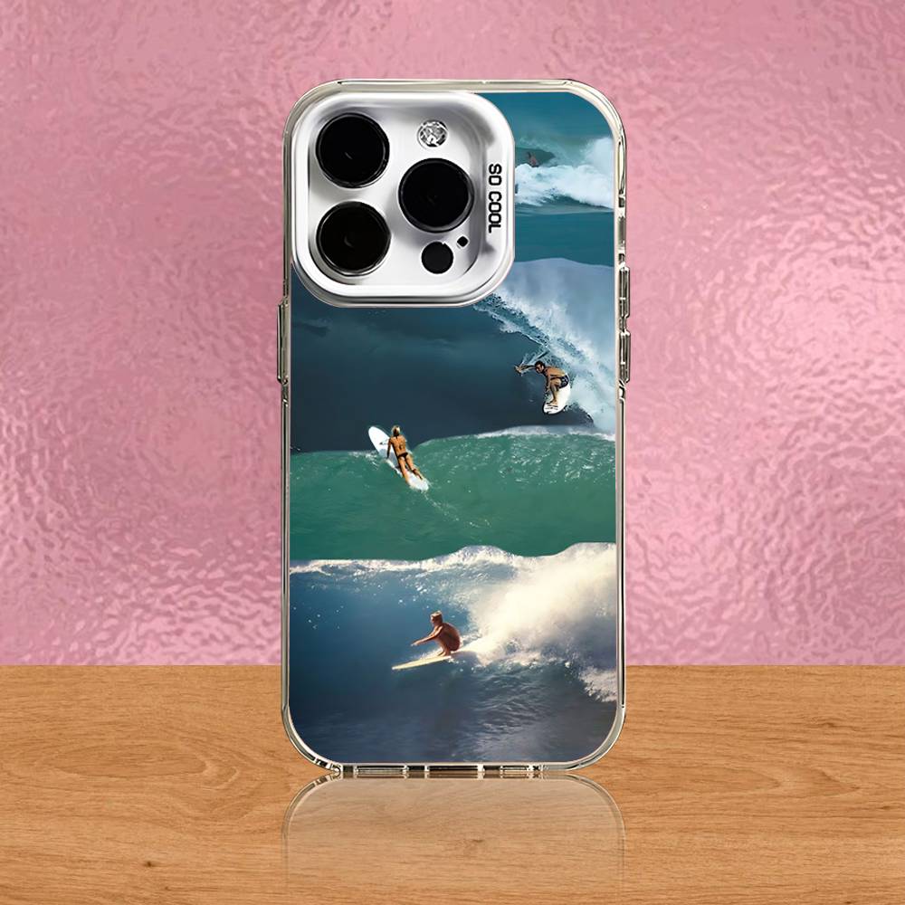 

Surfboard Surfing Phone Case For iPhone 16,15,14,13,12,11,Pro,Max,Plus,Mini,SE White Candy Matte Shockproof Cover iPhone15promax