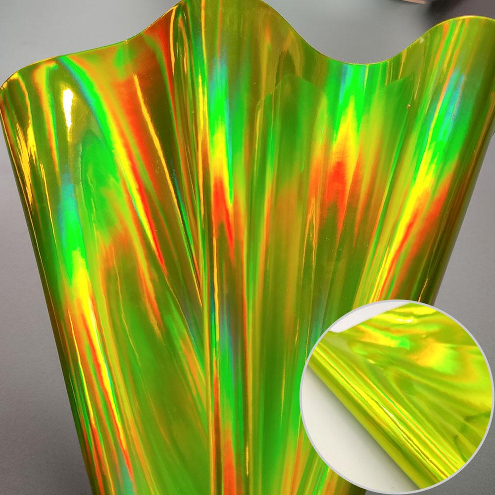 Hologram Iridescent Rainbow Mirrored Faux PU Leather Synthetic Laser Leatherette Fabric Craft Cloth DIY Bows Making Earring