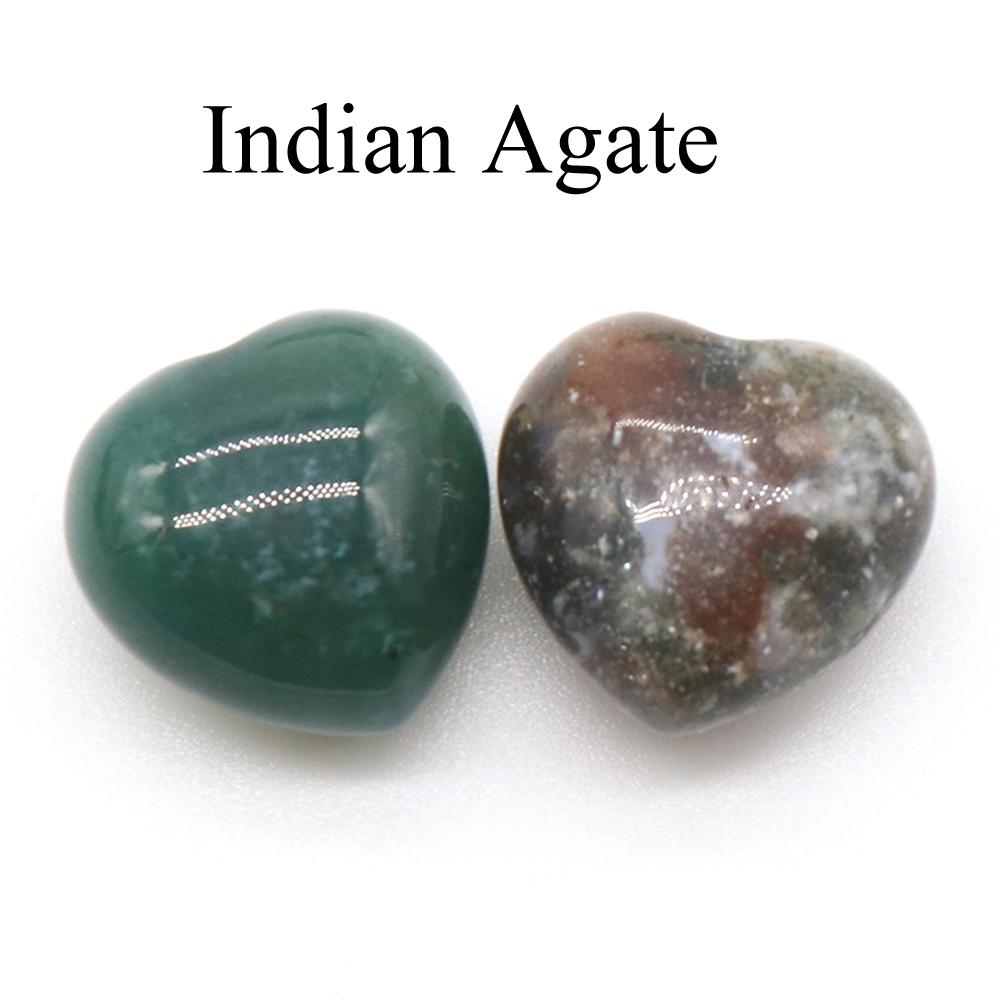 2 bucăți mini energie din piatră naturală ornament de inimă, cristal vindecător Reiki agat sodalit ametist jad piatră prețioasă decor pentru casă bijuterii cadouri 15 mm