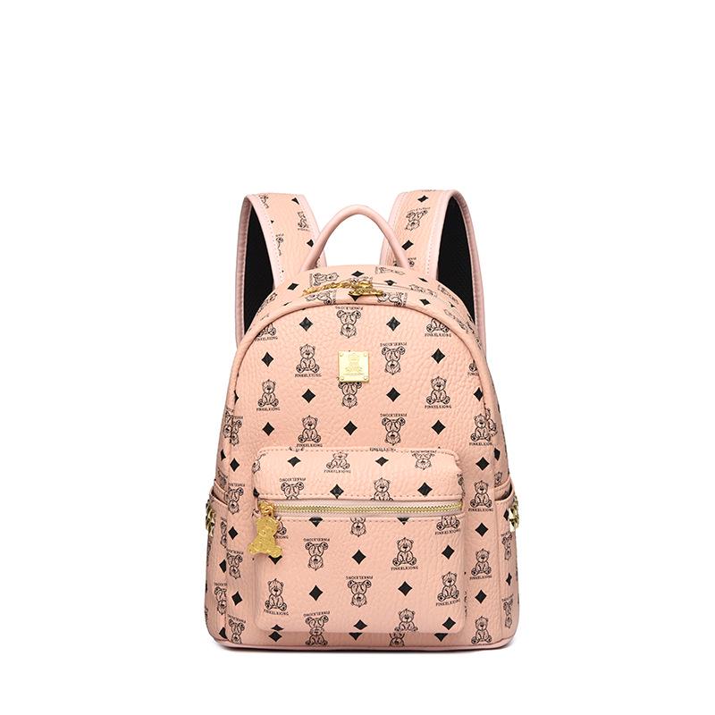 

Женский дорожный рюкзак с принтом ретро-мишки - Большая вместимость, легкий и персонализированный