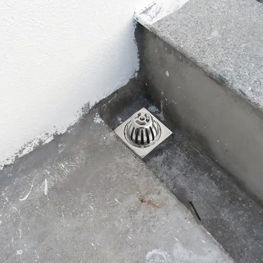 Stainless Steel Balcony Roof Floor Drain Stainless Steel Round Large Displacement Anti-blocking Filter Screen Cover