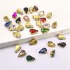 Gold Teardrop Claw Rhinestone Glass Crystal DIY Phone Case Decoration