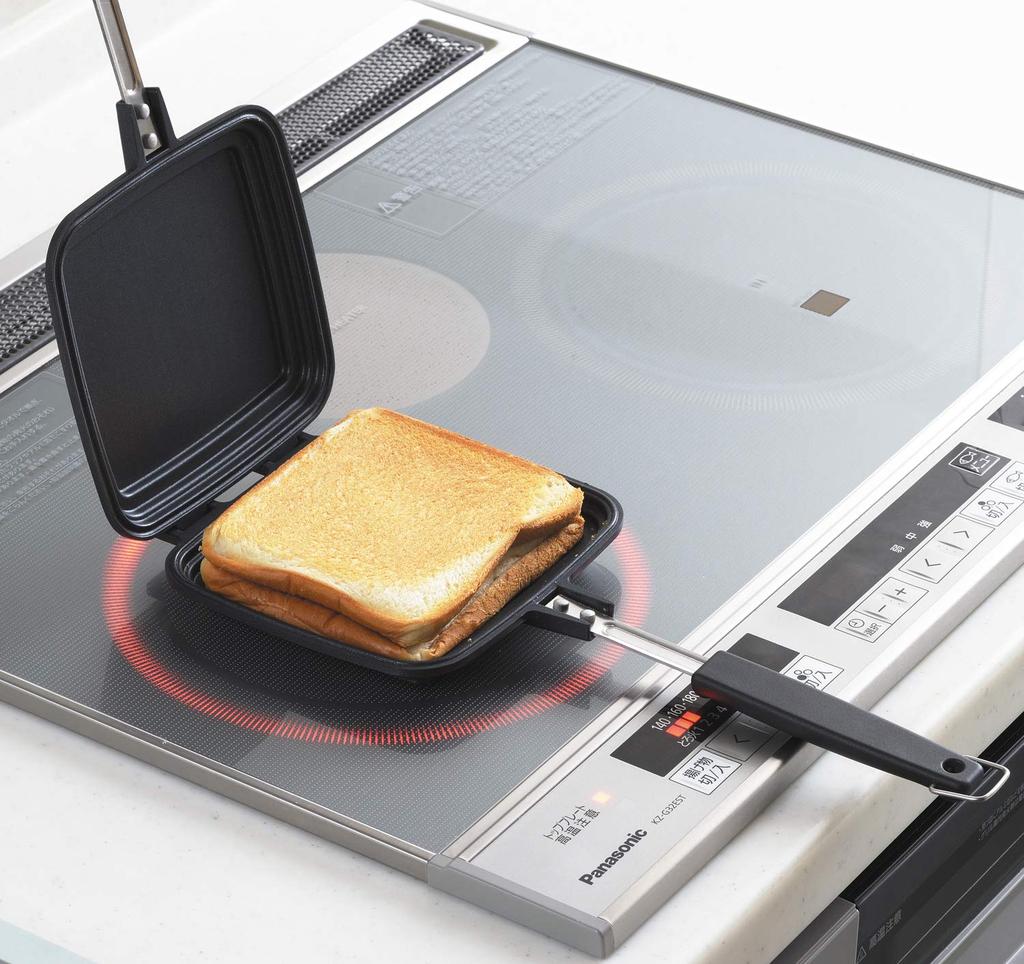 Tamahashi Hot Sandwich Maker X IH and Gas Stove Direct Tappuri 37.5 16cm, Compatible, Removable, Non-stick, Outdoor, Camping, Flame, TP-12