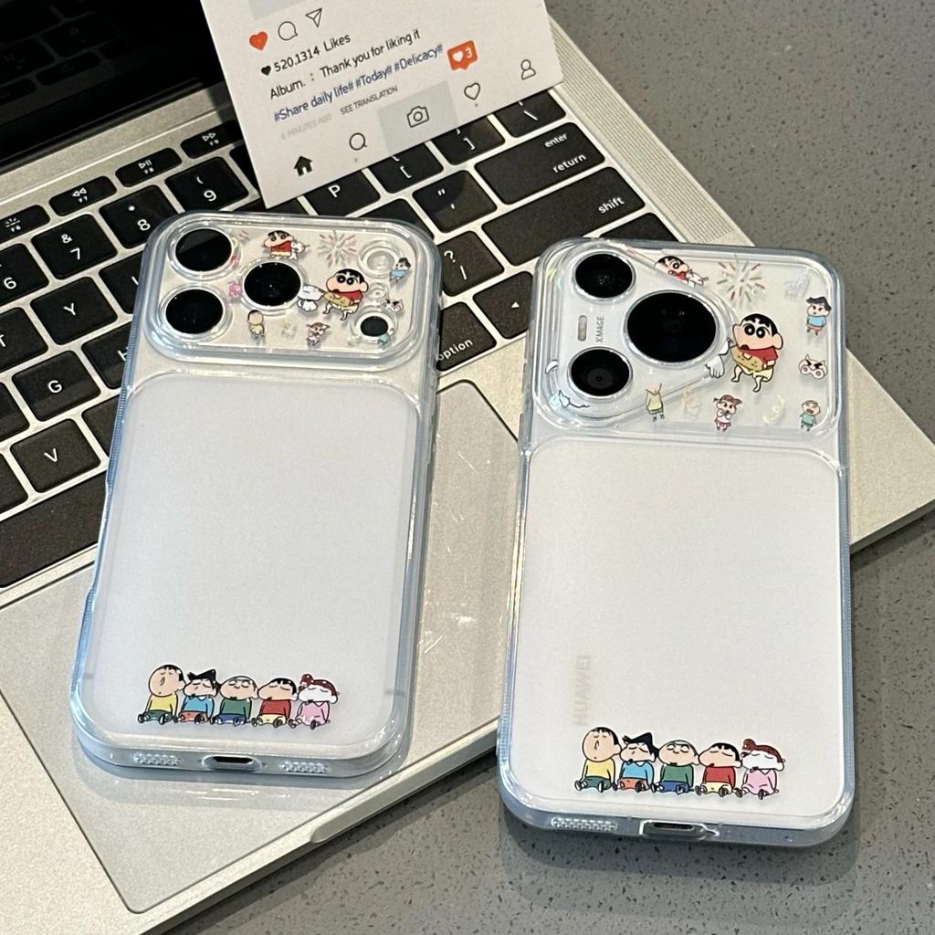 Cute little new partner for Apple 17Promax large window phone case iPhone16 cartoon 15/14/13