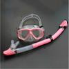 Anti-fog Diving Mask With Snorkel Set Tempered Glass Silicone Snorkeling Swimming
