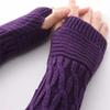 Long Fingerless Gloves Women‘s Mitten Winter Arm Warmer Knitted Sleeve Fine Casual Soft Girls Goth Clothes Punk Gothic Glove