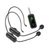1Set Wireless Headsets Microphones Kit Supporting One Transmitters to Two Receivers for Duet Group Performances