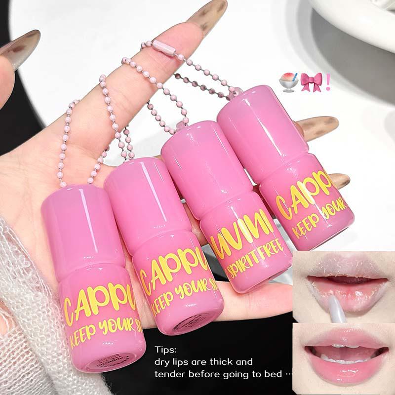 CAPPUVINI Fruit Scented Lipstick: Clear, Moisturizing, and Hydrating for Plump Lips.