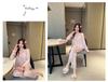 Summer 2026 Women's Ice Silk Pajamas - Long Sleeve & Pants, Sweet Pure Desire, Light Luxury, Sexy Homewear
