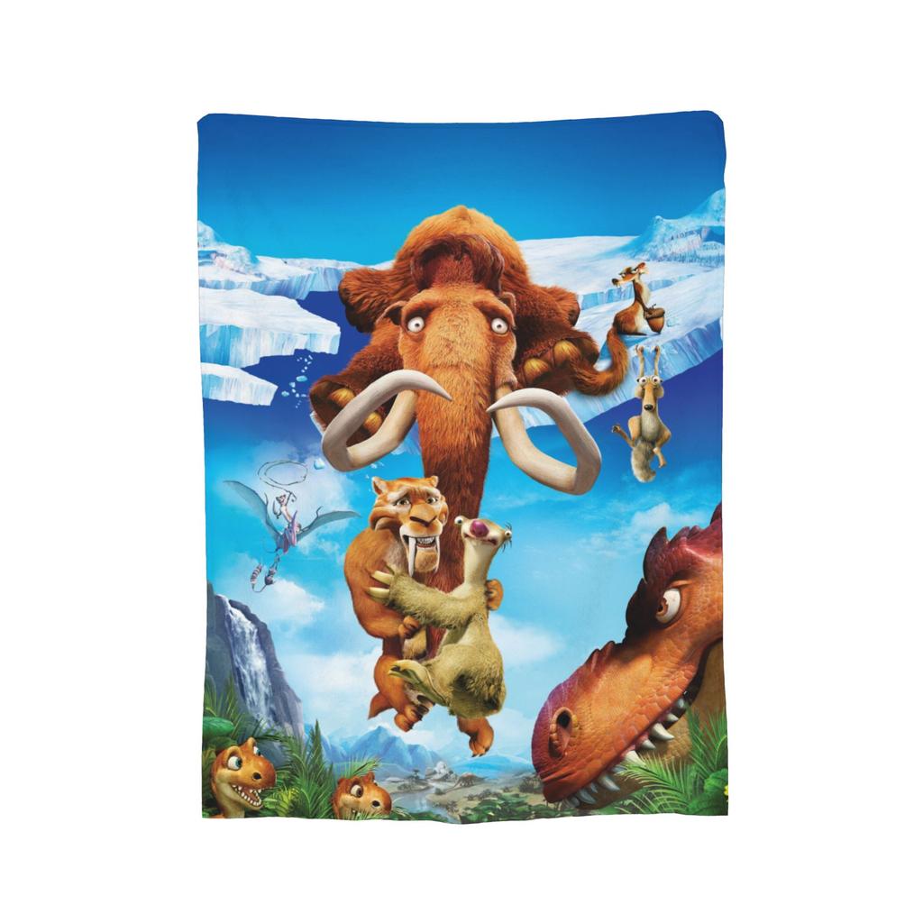 Cartoon Ice Ages Blanket Fleece Autumn/Winter  Breathable Ultra-Soft Throw Blanket for Home Travel Rug Piece