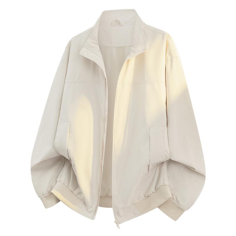 New Autumn Top Stand-up Collar Trendy Brand Spring and Autumn Tooling Flight Jacket