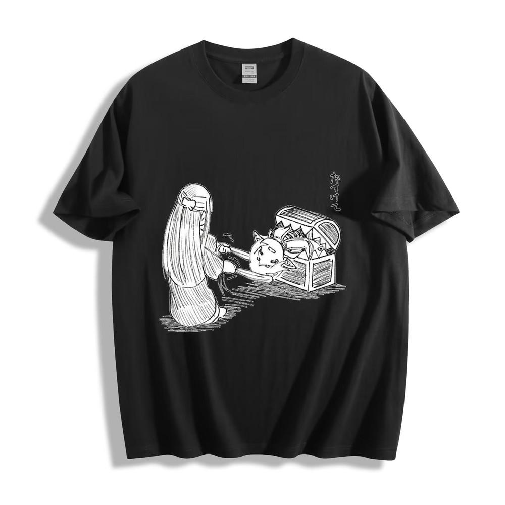 

Frieren and Mimic Chest T-Shirt - Classic Manga Sketch Unisex Tee XL