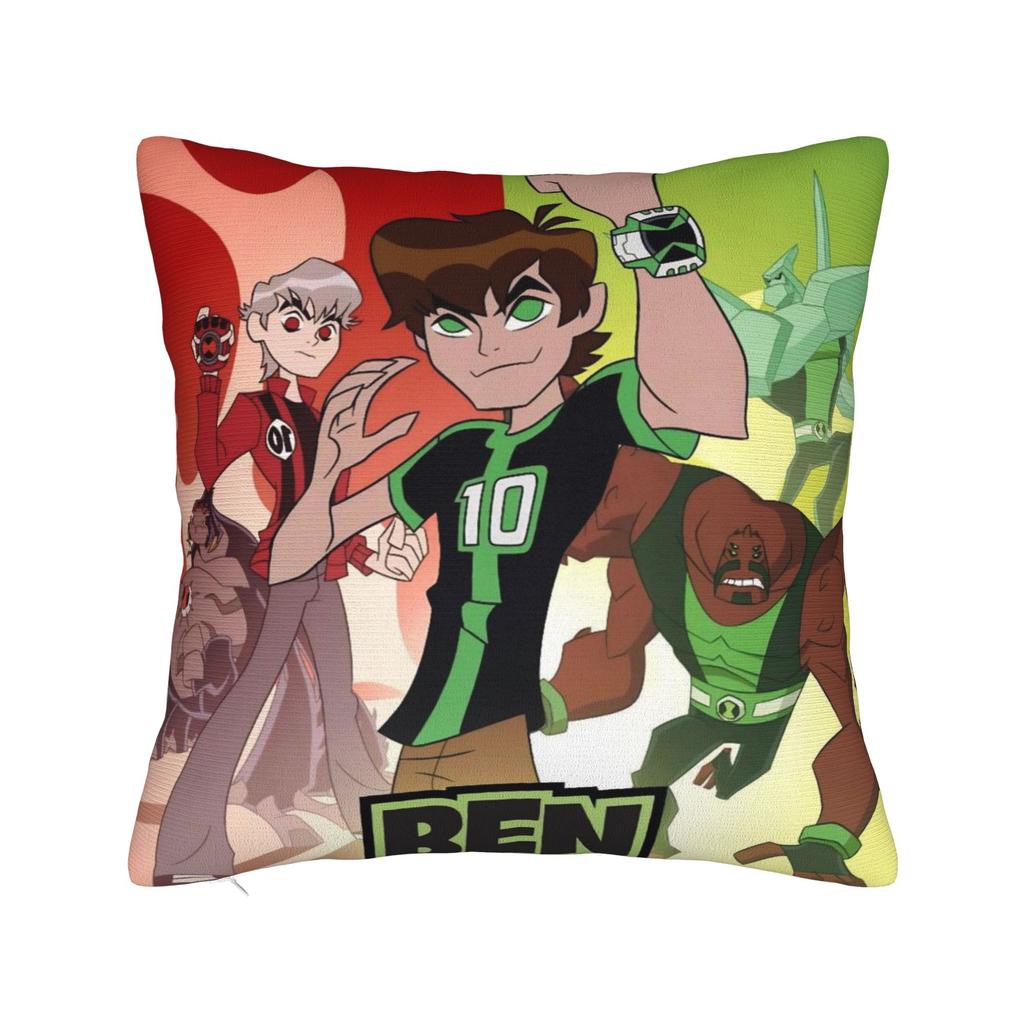 Ben 10 Anime Pillow Covers Merch Printing Cushion Cover Decorations Throw Pillow Case Cover Sofa Multiple Sizes