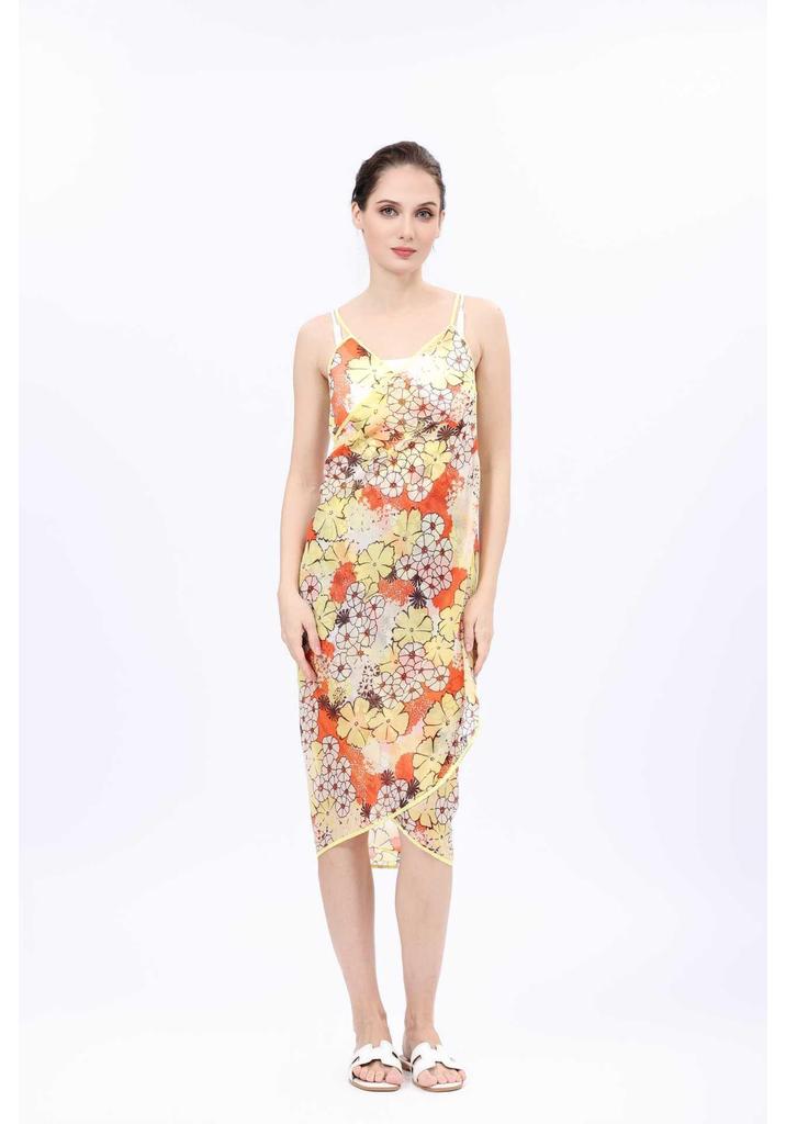 Spring/Summer Women's Beach Towel Skirt Scarf: Chiffon Silk Sunflower Dress, Plus Size, Sun Protection Shawl