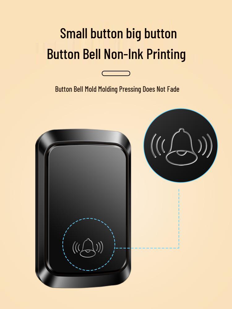 Self-Powered Waterproof Wireless Doorbell with Long-Range Remote and Elderly Call Button