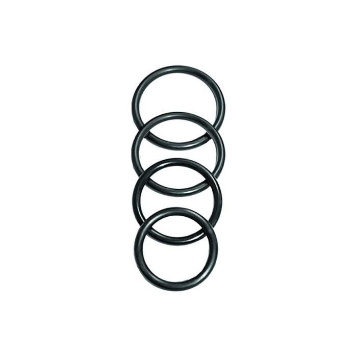Set O-Rings - Sportsheets - SS694-01 - 4 Tailles Assorties - Couleur Noir - Diamètres Variés