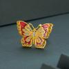 9999 24Kreal Gold Store, Same Style Gold, Ladies' Open Ring, Gradient Butterfly Jewelry Gift