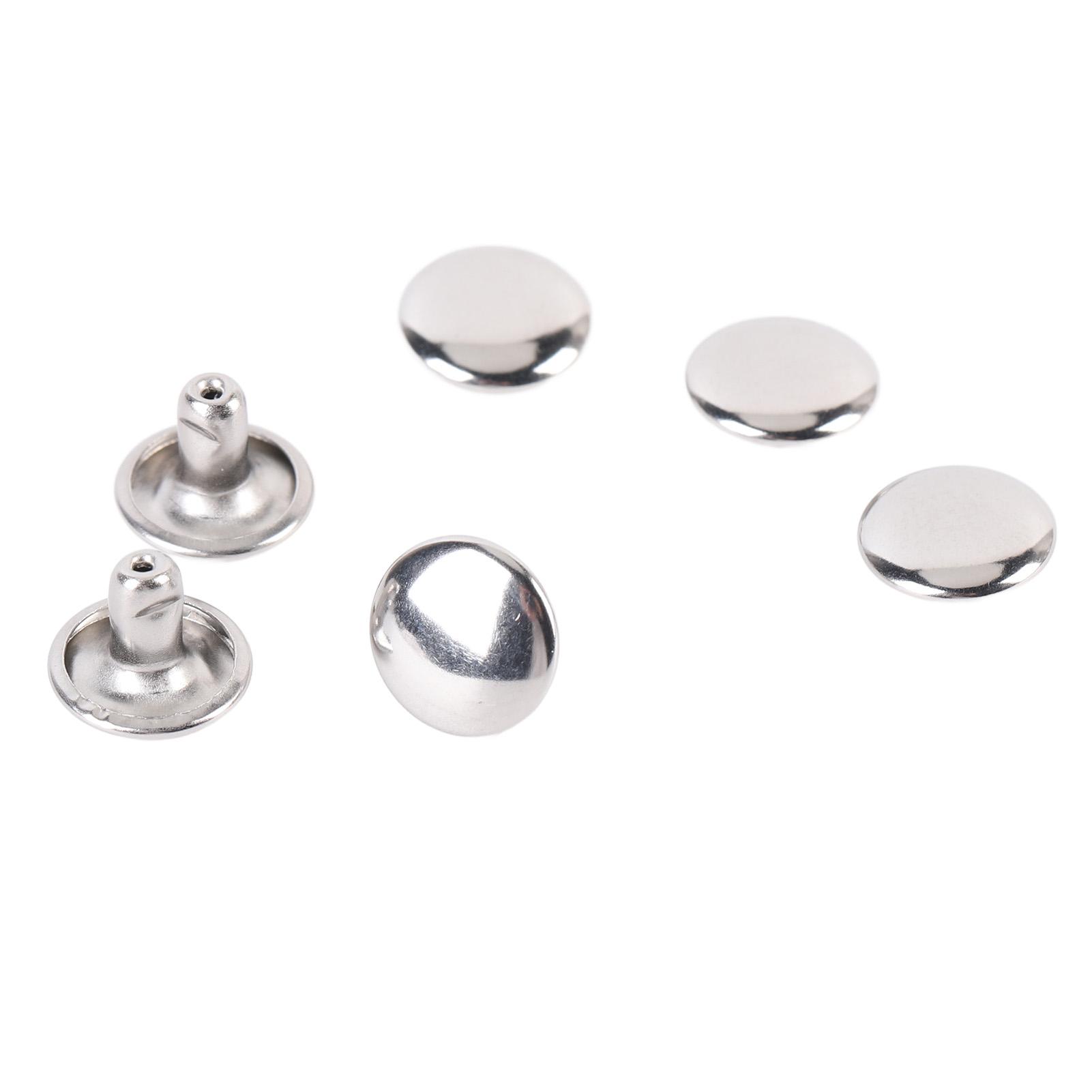 

500 комплектов заклепок для кожаных изделий 9x6 мм из нержавеющей стали с двойным колпачком для кожи для рукоделия