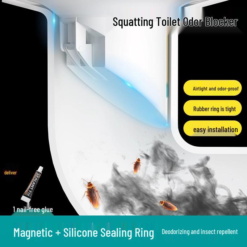 Geruchsstopp-Vorrichtung für Hocktoiletten - Magnetisch, Hygienisch und Geruchsdicht mit Kostenlosem Versand für Neukunden