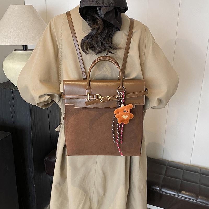 

Retro fashion briefcase women 2025 new leopard print backpack large capacity commuting versatile senior sense student bag 29*8*39