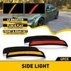 For Dodge Charger 2015- Smoked Lens LED Side Marker Lights Front Rear 4PCS