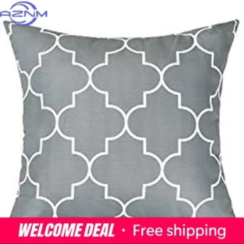 Gray Autumn Pillow Cover Outdoor Cushion Cover Soft Pillow Cover For Sofa Or Accommodation