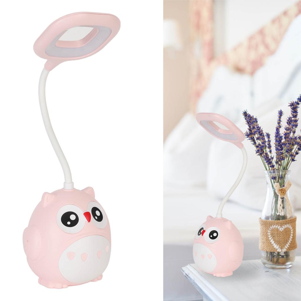 Table Lamp Pen Holder Small Eye Caring Desk USB Rechargeable LED Night Light Student Dorm Room Cartoon Owl Shape