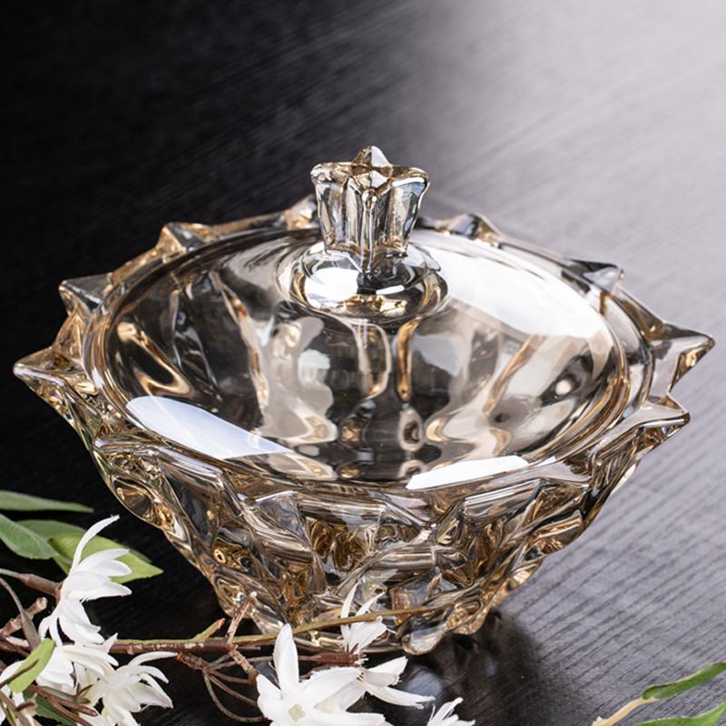 European-style Crystal Glass Ornaments with Lid