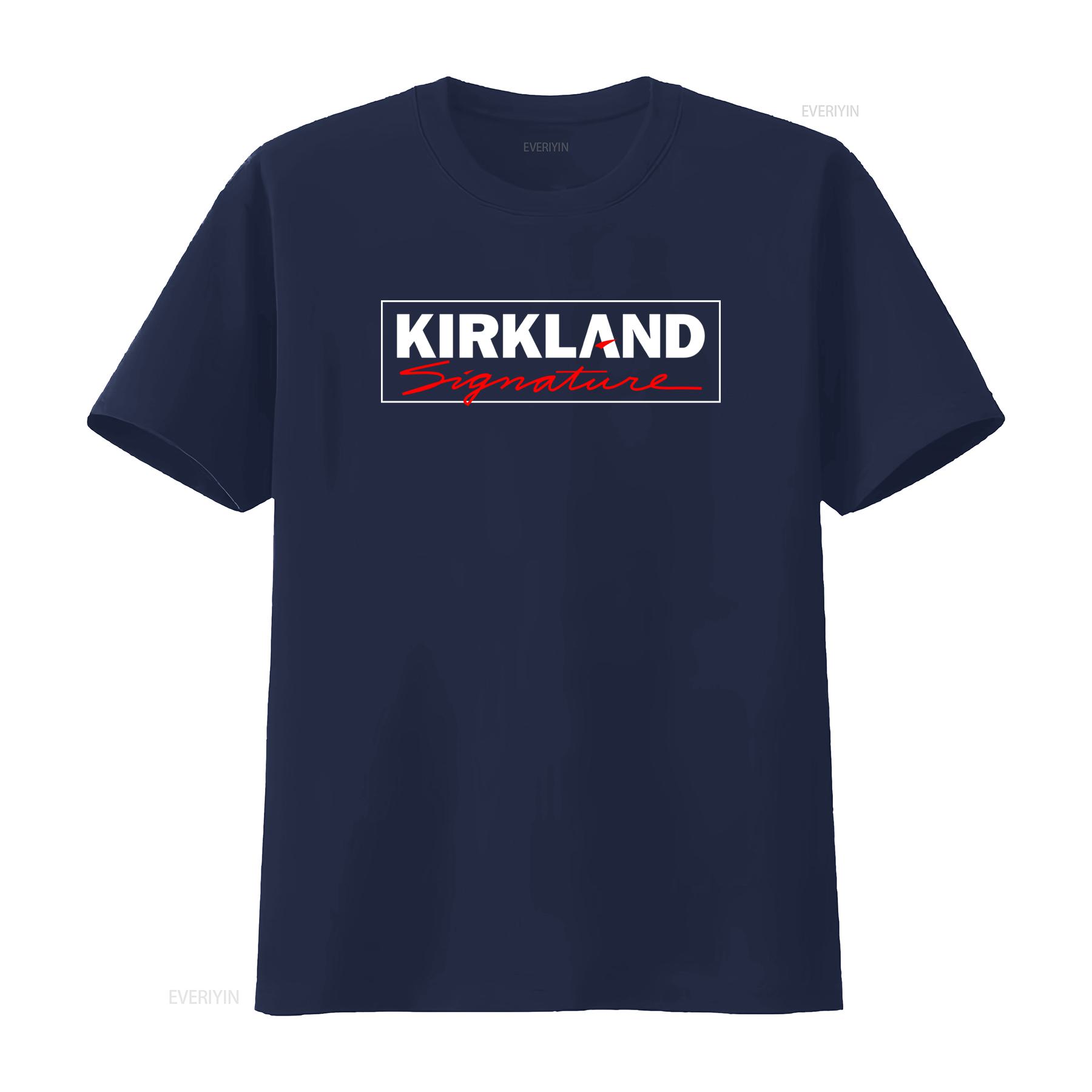 

Kirkland Signature Офіційний бренд Costco Логотип Футболка Чоловіча 2XL Жіноча 3XL Модна Повсякденна вінтажна Прана Стильна homme M