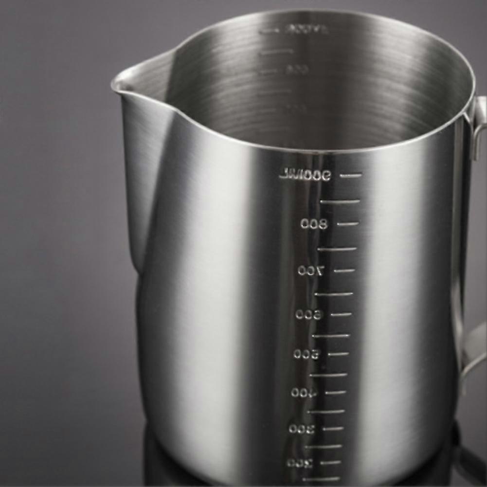 350/600/1000ml Milk Frothing Pitcher Stainless Steel Coffee Cup With Scale Q