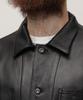 Schott LAMB LEATHER COVERALL JACKET, Men's, Size 2XL, Black, 010, 782-5950012