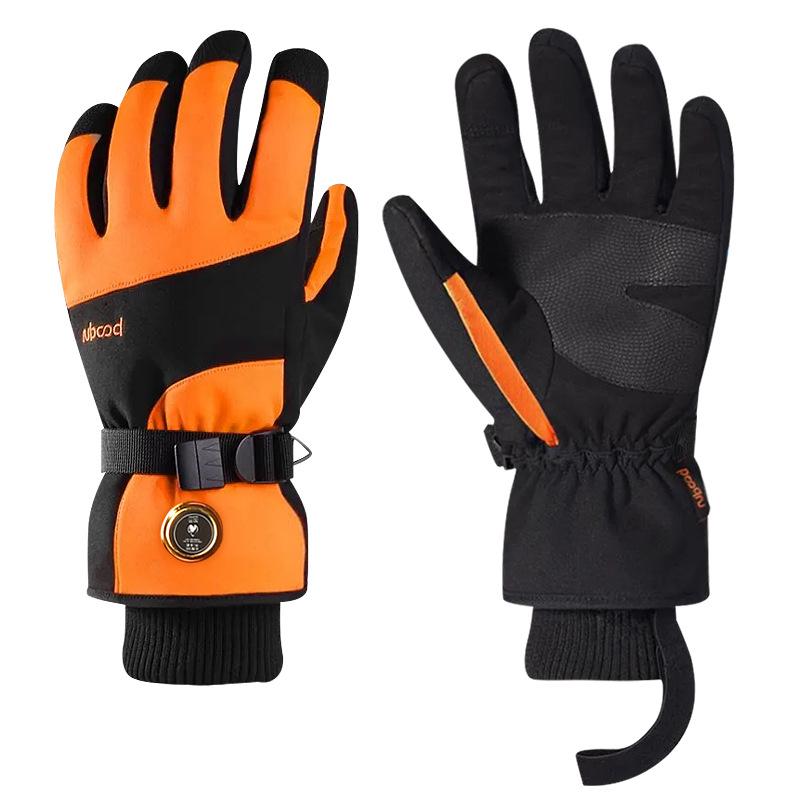 Rechargeable Heated Ski Gloves: Winter-Resistant, Velvety Thick, Ideal for Riding & Outdoor Work