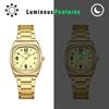 Square Watch Women Calendar Luminous Analog Display Cute Fashion Stainless Steel Band Waterproof Quartz Wristwatch Fashion Accessory - Birthday