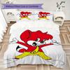 Literie motif Fix und Foxi, Ensemble couette Housse de couette Taie d'oreiller Cadeau d'anniversaire pour la maison(1 housse de couette + 2 taies d'oreiller, sans garniture.)_lx