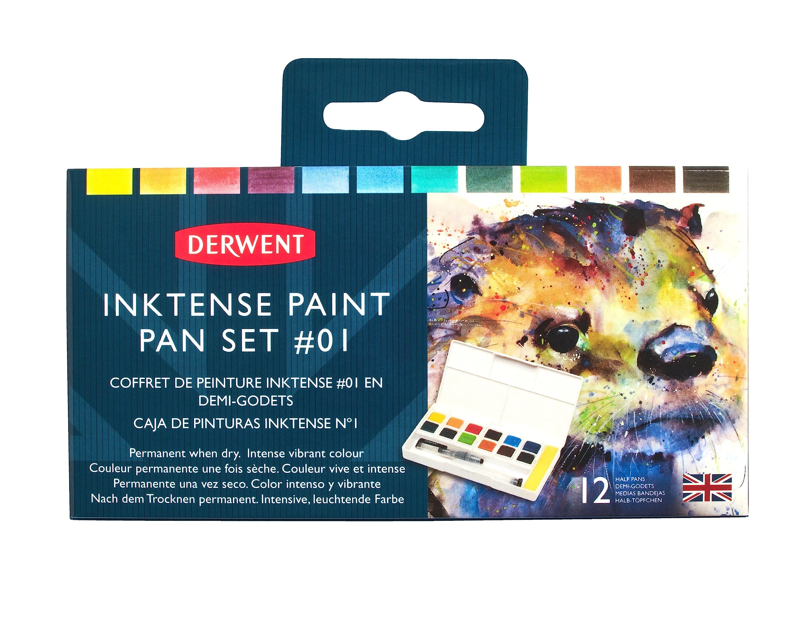 

Derwent Inktense Paint Pan Travel Set, 12 Colors, 2302636 (Official Japanese Product)