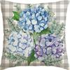 Plant and Flower Hydrangea Printed Linen Pillowcase Home Sofa Living Room Bedroom Pillowcase