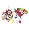 100x Mini Brads Picture Frame Turn Buttons Crafting Assorted Colors Paper Fasteners for Photos