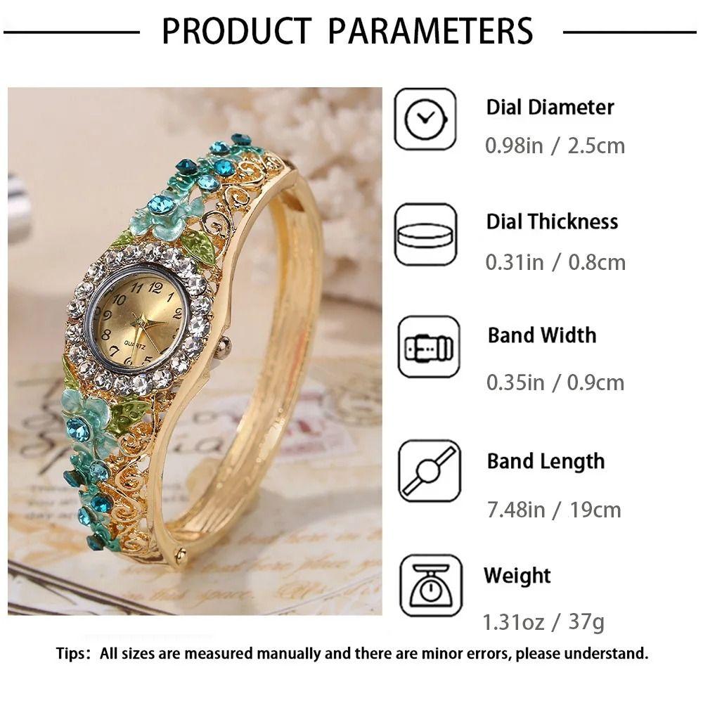 Rich In Flowers Ladies Wristwatch Rhinestone Bracelet Bracelet Watch  Elegant Wear